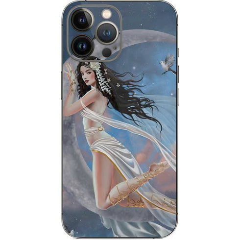 Fairy on Moon with Birds by Nene Thomas iPhone 13 Pro Max Skin